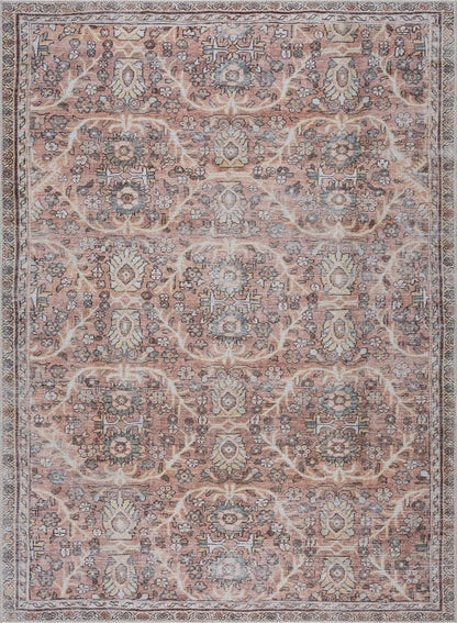 Urpi Rose & Brown Washable Area Rug - Clearance