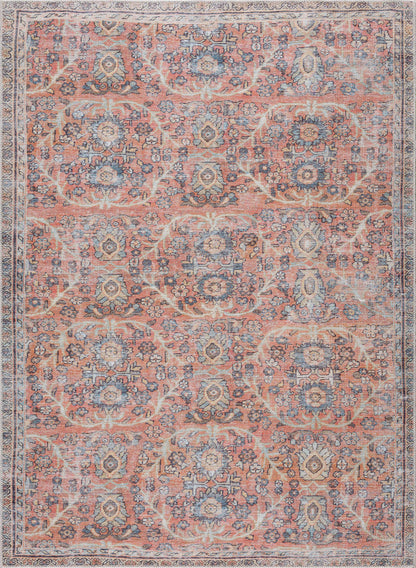 Urpi Rose & Blue Washable Area Rug - Clearance