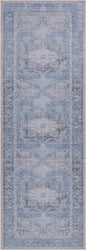 Aqua Rosman Washable Area Rug - Clearance