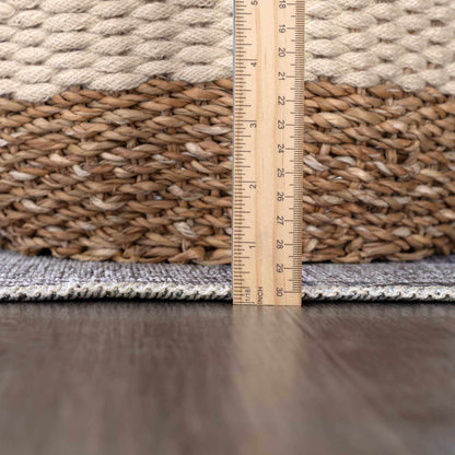 Barny Gray Washable Area Rug