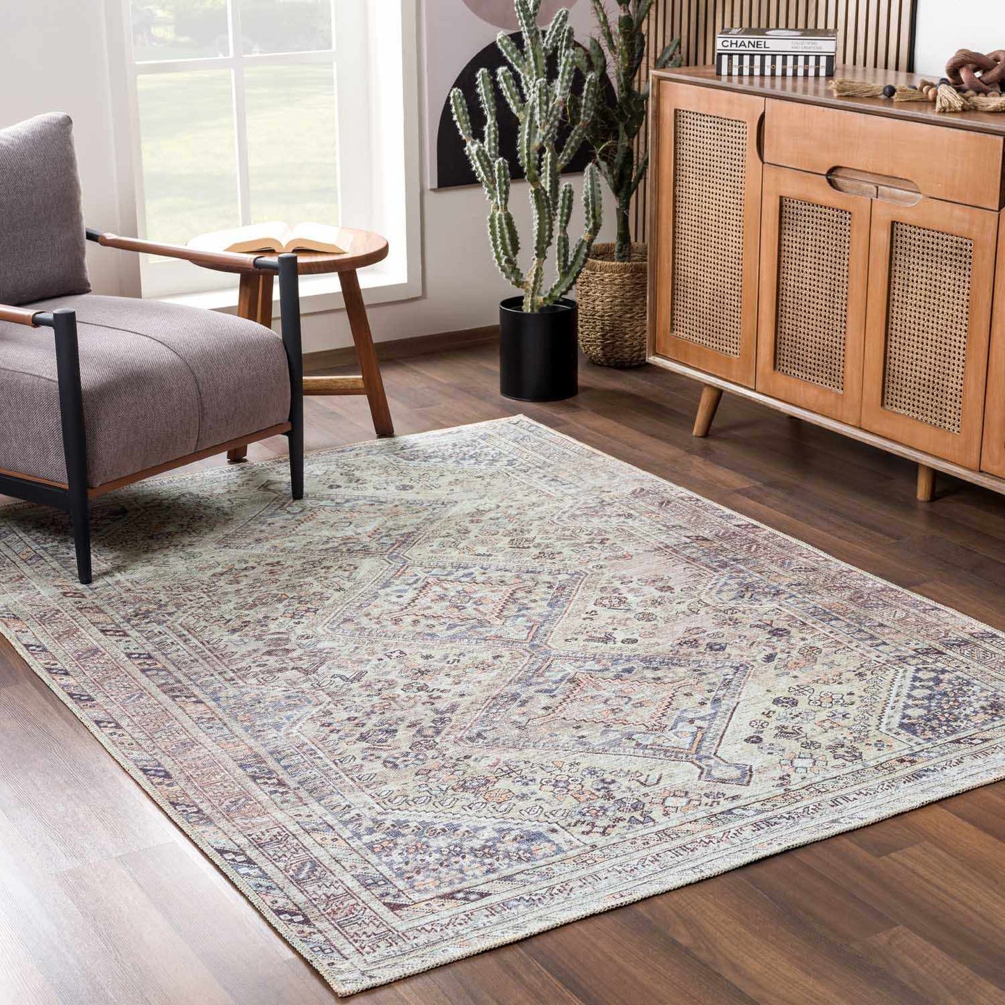 Barny Tan Washable Rug