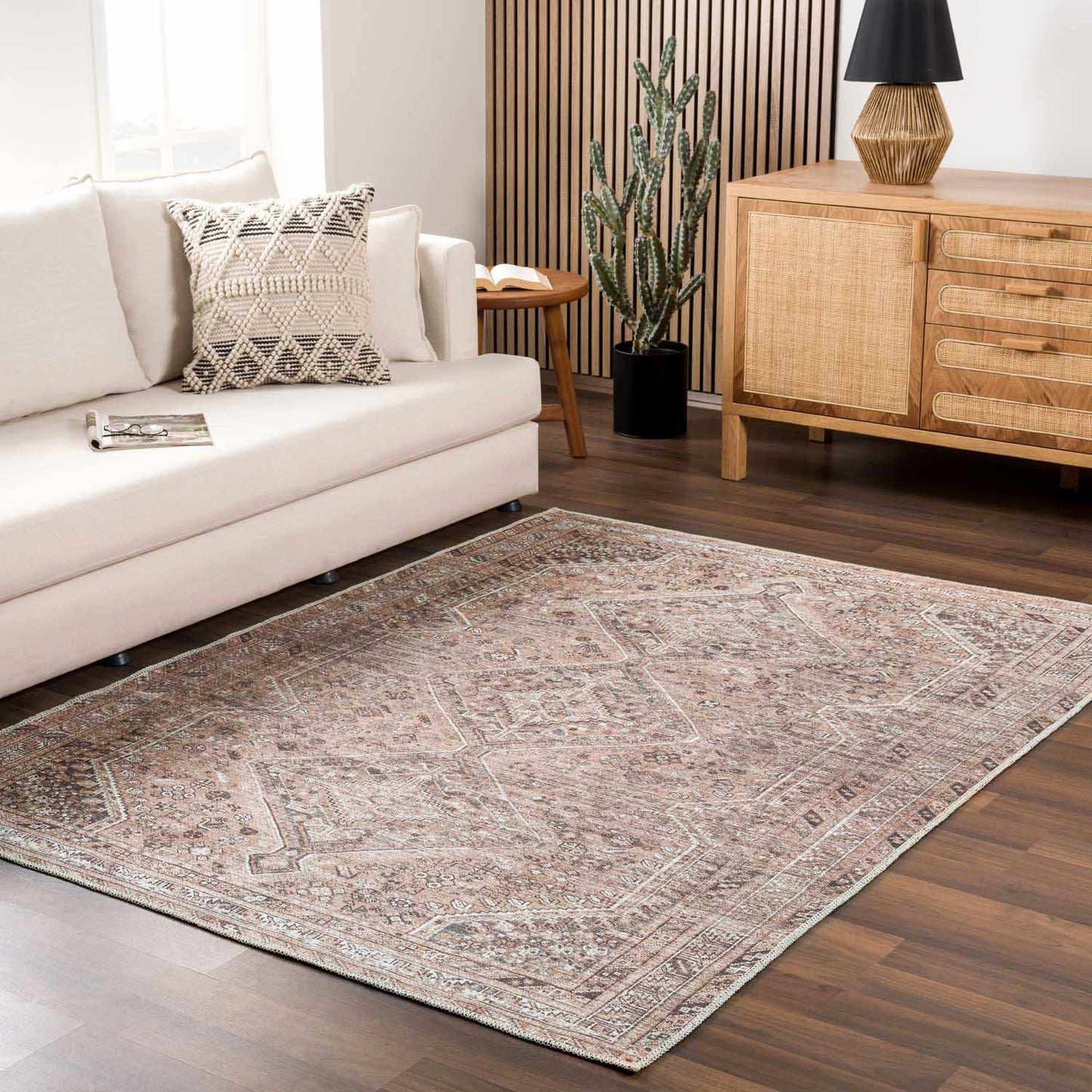 Barny Brown Washable Rug