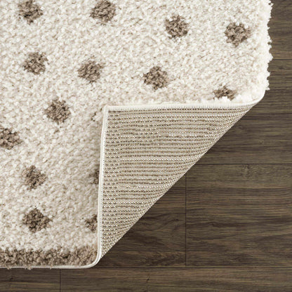 Chaia Dotted Cream & Brown Plush Rug