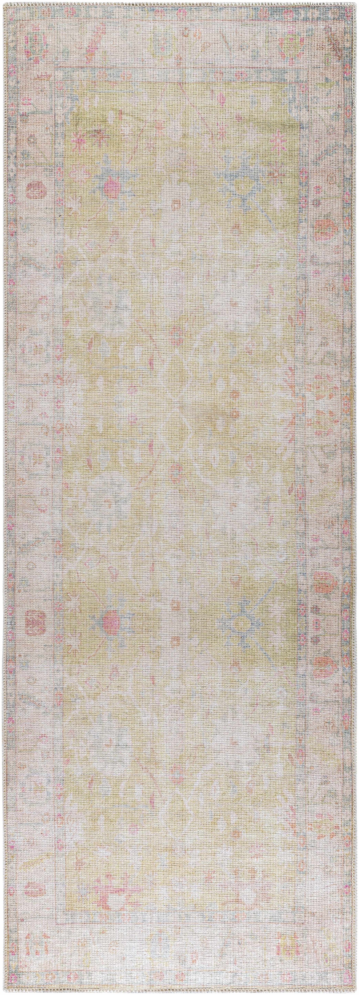 Bozkurt Distressed Washable Rug