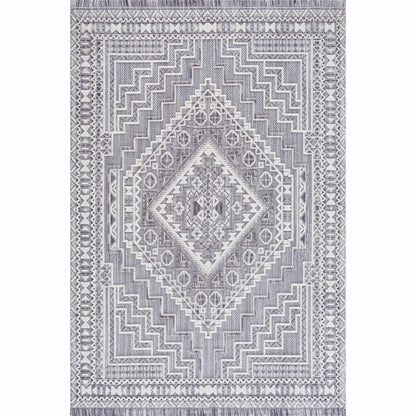 Alya Textured Medallion Fringe Rug - Limited Edition