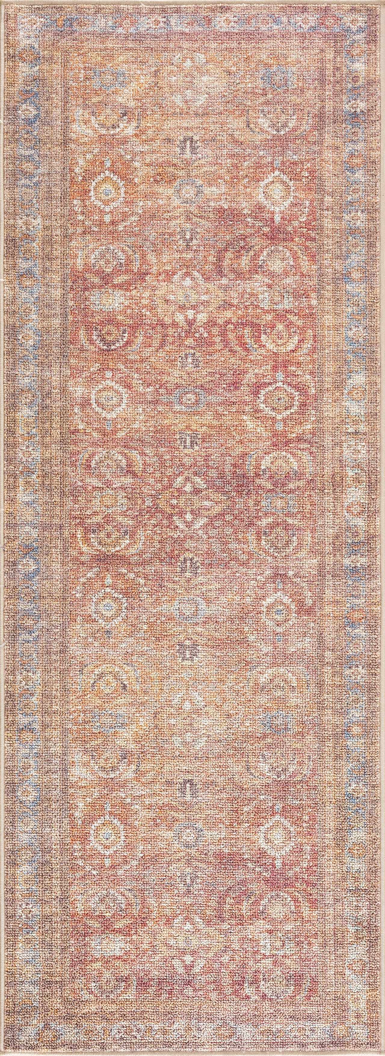 Anshu Peach Washable Area Rug - Clearance