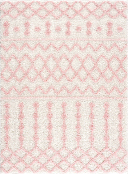 Darva Pink Plush Area Carpet