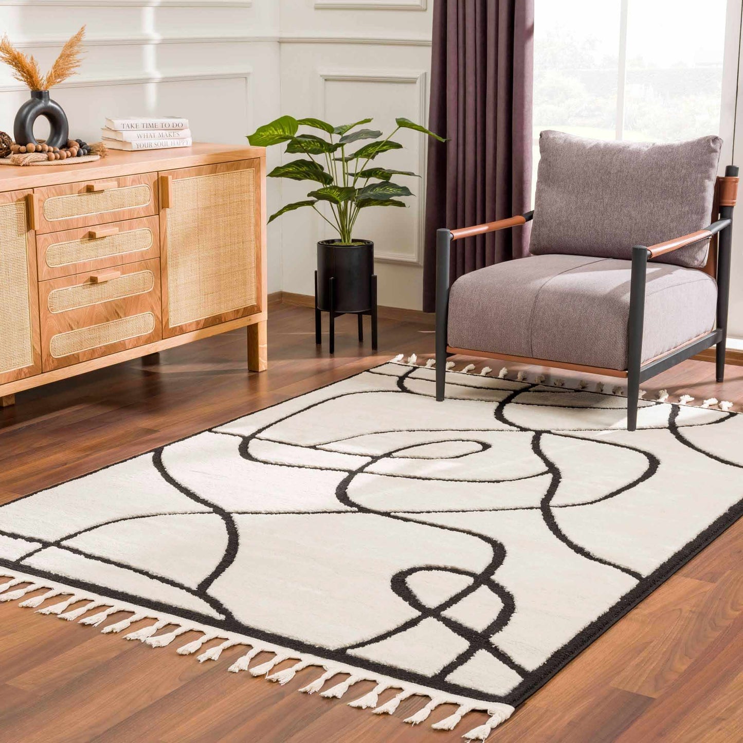 Azana Black & White Area Rug