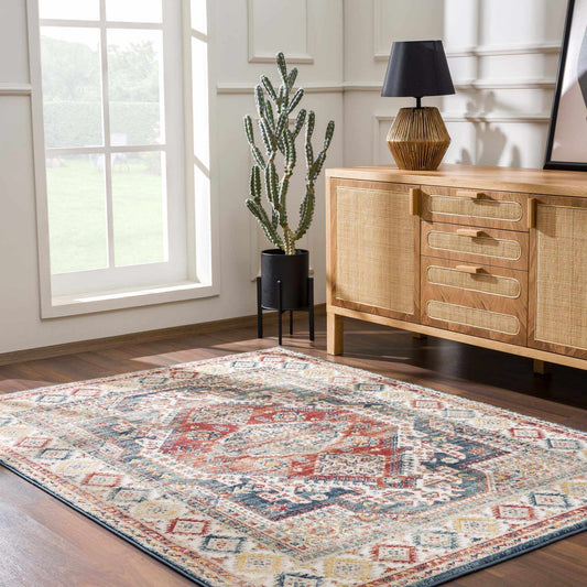 Brend Rust Medallion Area Rug