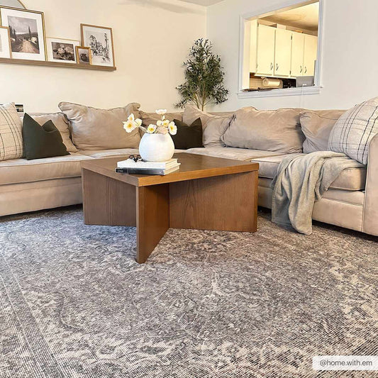 Dusty Sage Greenpoint Medallion Washable Area Rug