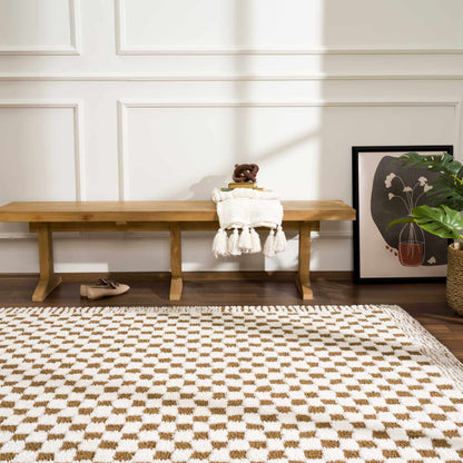 Leryn Brown&White Checkered Rug