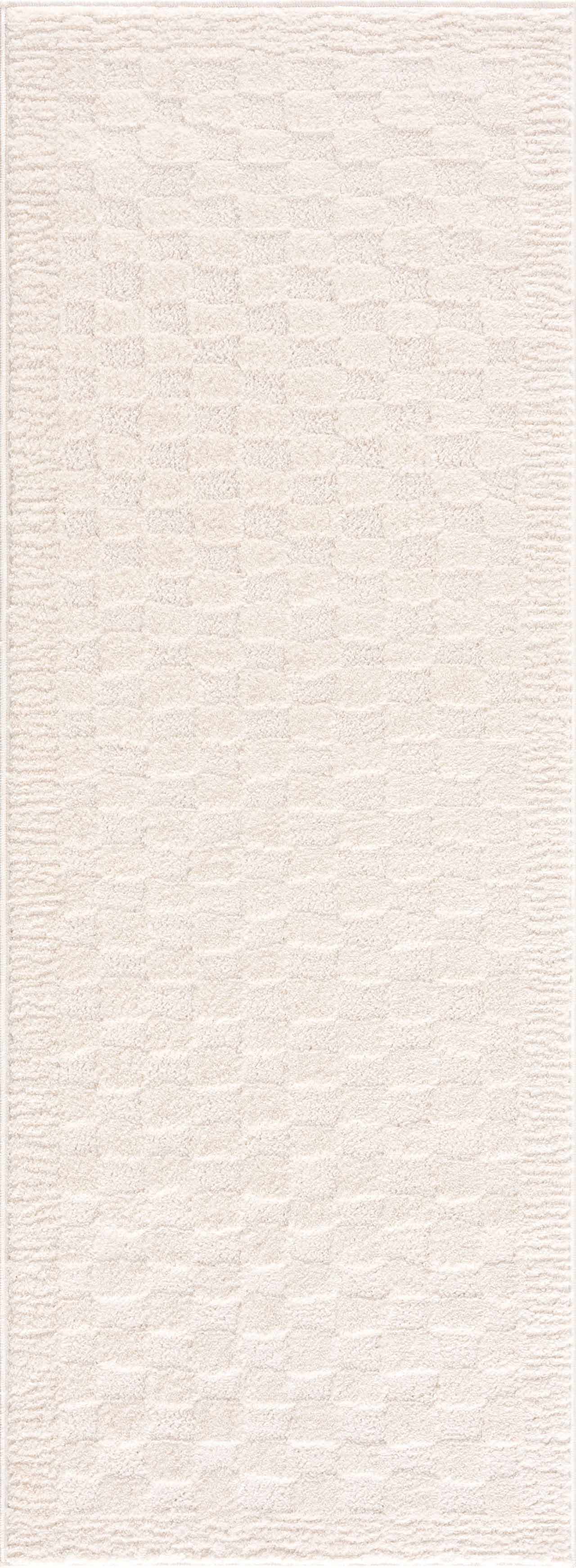 Leryn Ivory Checkered Area Rug