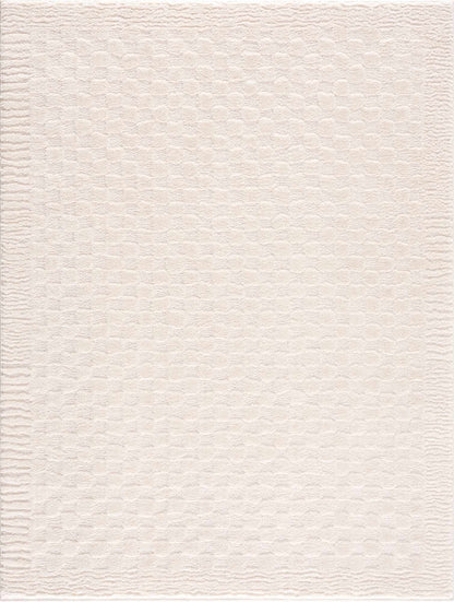 Leryn Ivory Checkered Area Rug