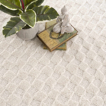 Leryn Ivory Checkered Area Rug