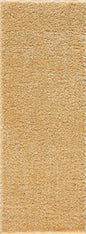 Faina Solid Gold Shag Rug Washable