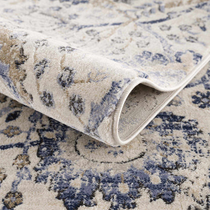 Georgiana Beige & Blue Area Rug