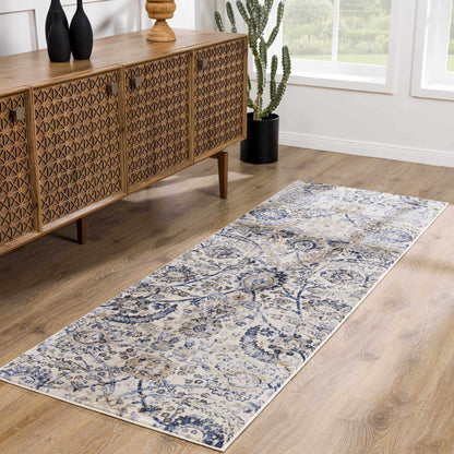 Georgiana Beige & Blue Area Rug