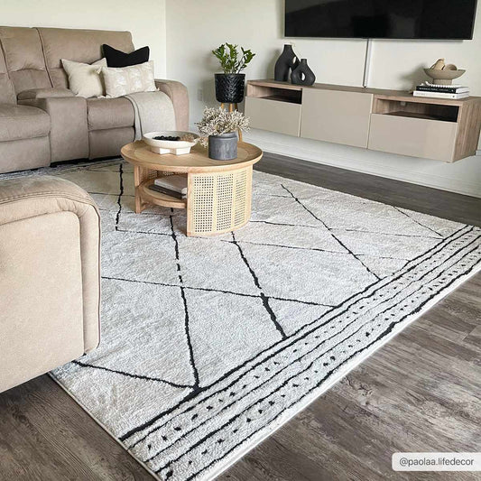 Keone Black & White Area Rug