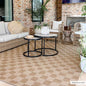 Kuval Checkered Brown Rug