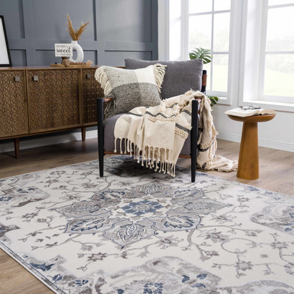 Calum Blue & Gray Area Rug - Clearance