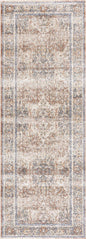 Arias Beige Blue Washable Area Rug