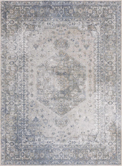 Gael Blue Washable Area Rug