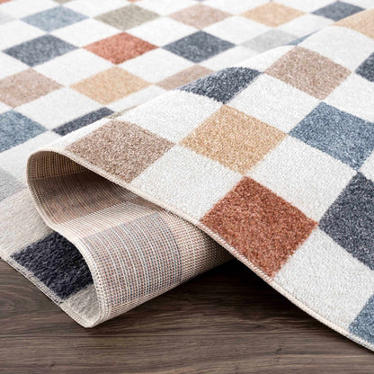 Alie Colorful Checkered Washable Rug