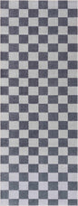 Alie Gray Checkered Washable Area Rug