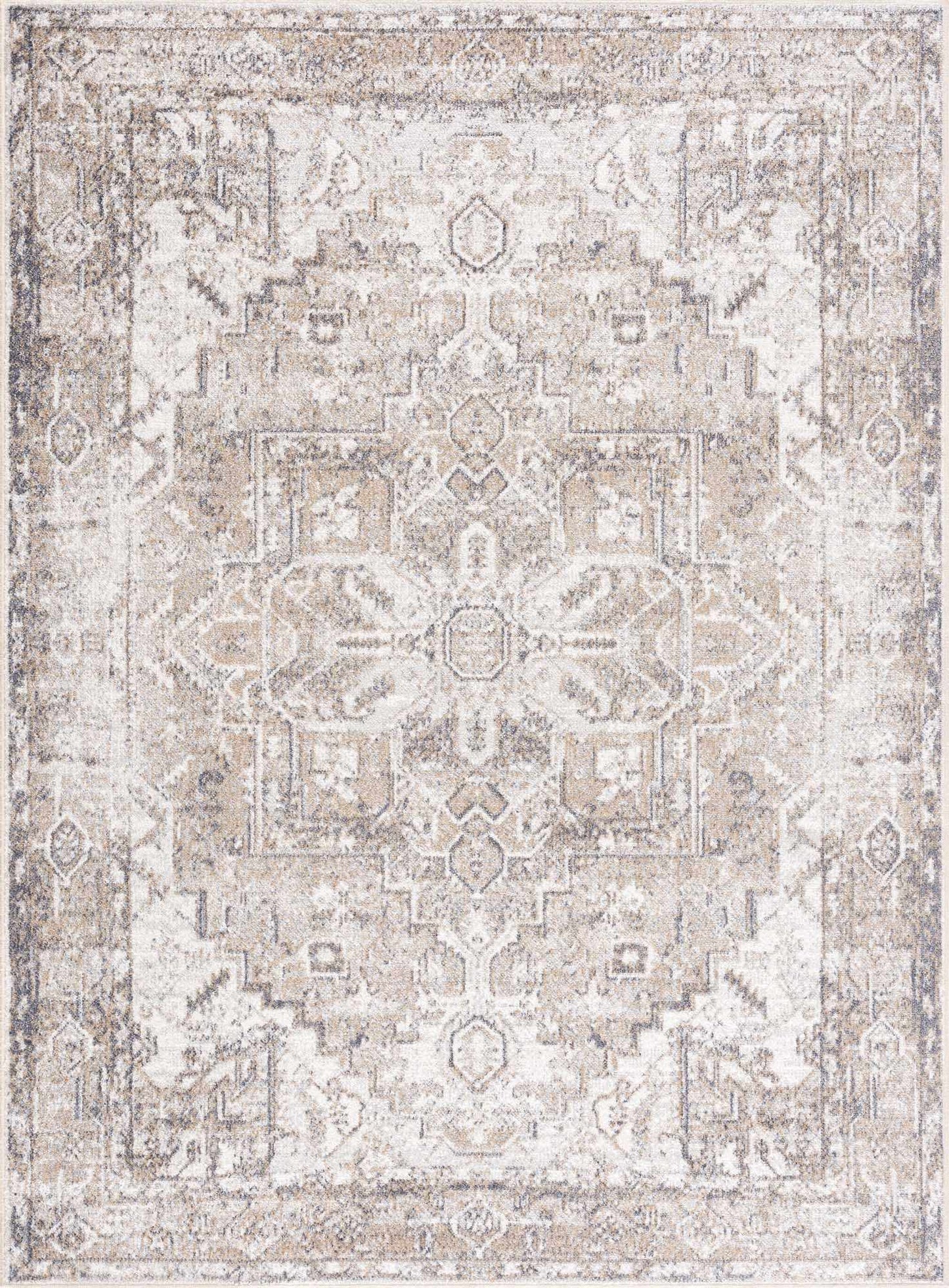 Hera Brown&Cream Washable Area Rug