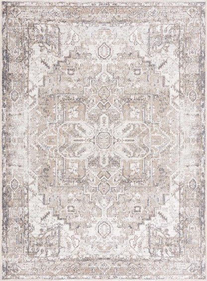 Hera Brown&Cream Washable Area Rug