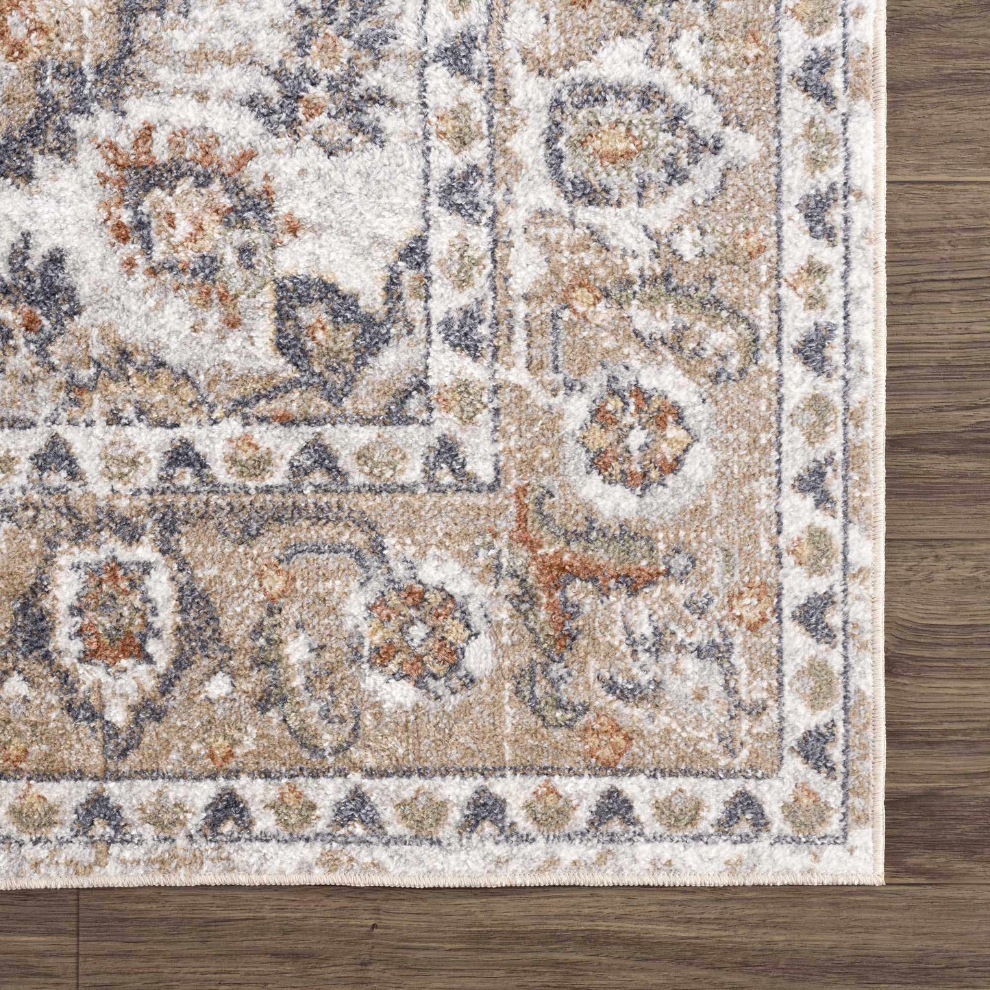 Beige Hiti Washable Area Rug