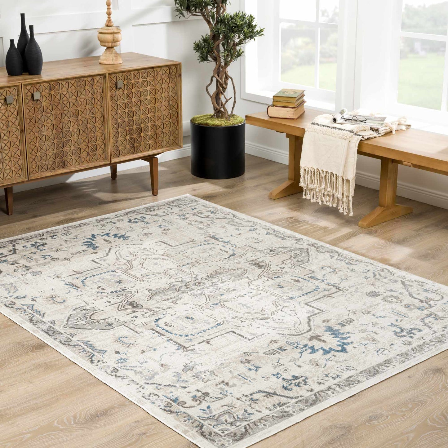 Cabacungan Cream Washable Area Rug