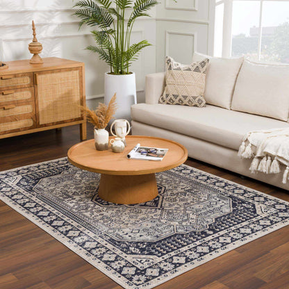 Cabacungan Cream & Gray Washable Area Rug