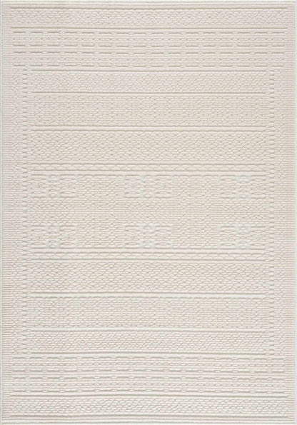 Bahar Cream Washable Area Rug