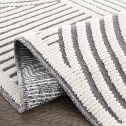 Deron Gray Washable Area Rug