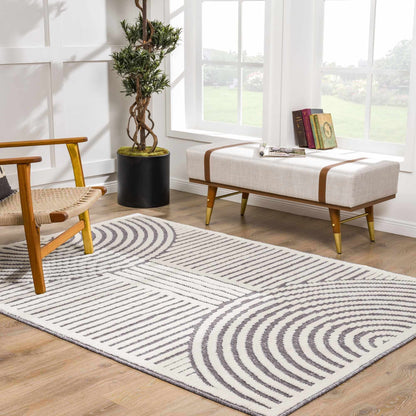 Deron Gray Washable Area Rug