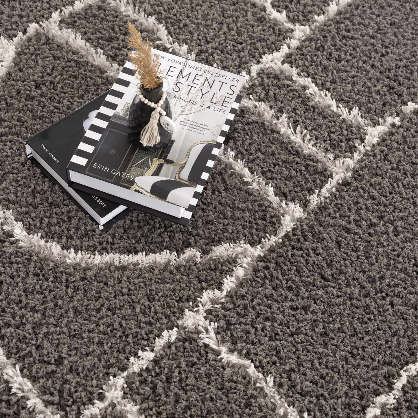 Andia Charcoal Area Rug - Clearance