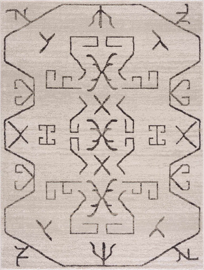 Azzan Cream & Charcoal Area Rug - Clearance