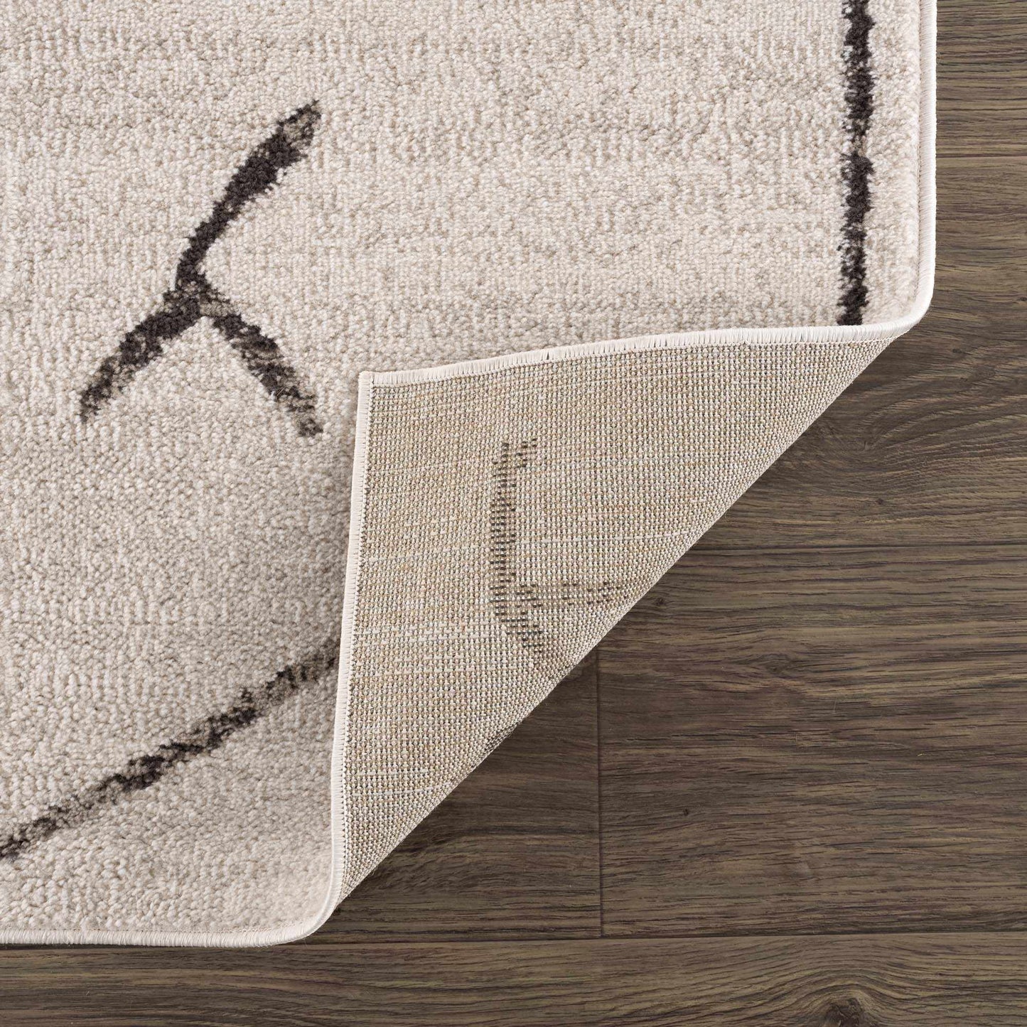 Azzan Cream & Charcoal Area Rug - Clearance