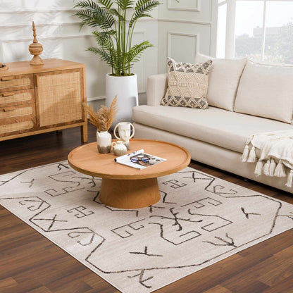 Azzan Cream & Charcoal Area Rug - Clearance