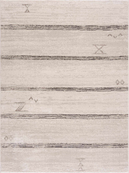 Deja Cream & Charcoal Area Rug - Clearance