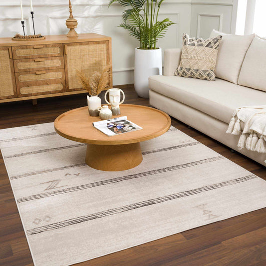 Deja Cream & Charcoal Area Rug - Clearance