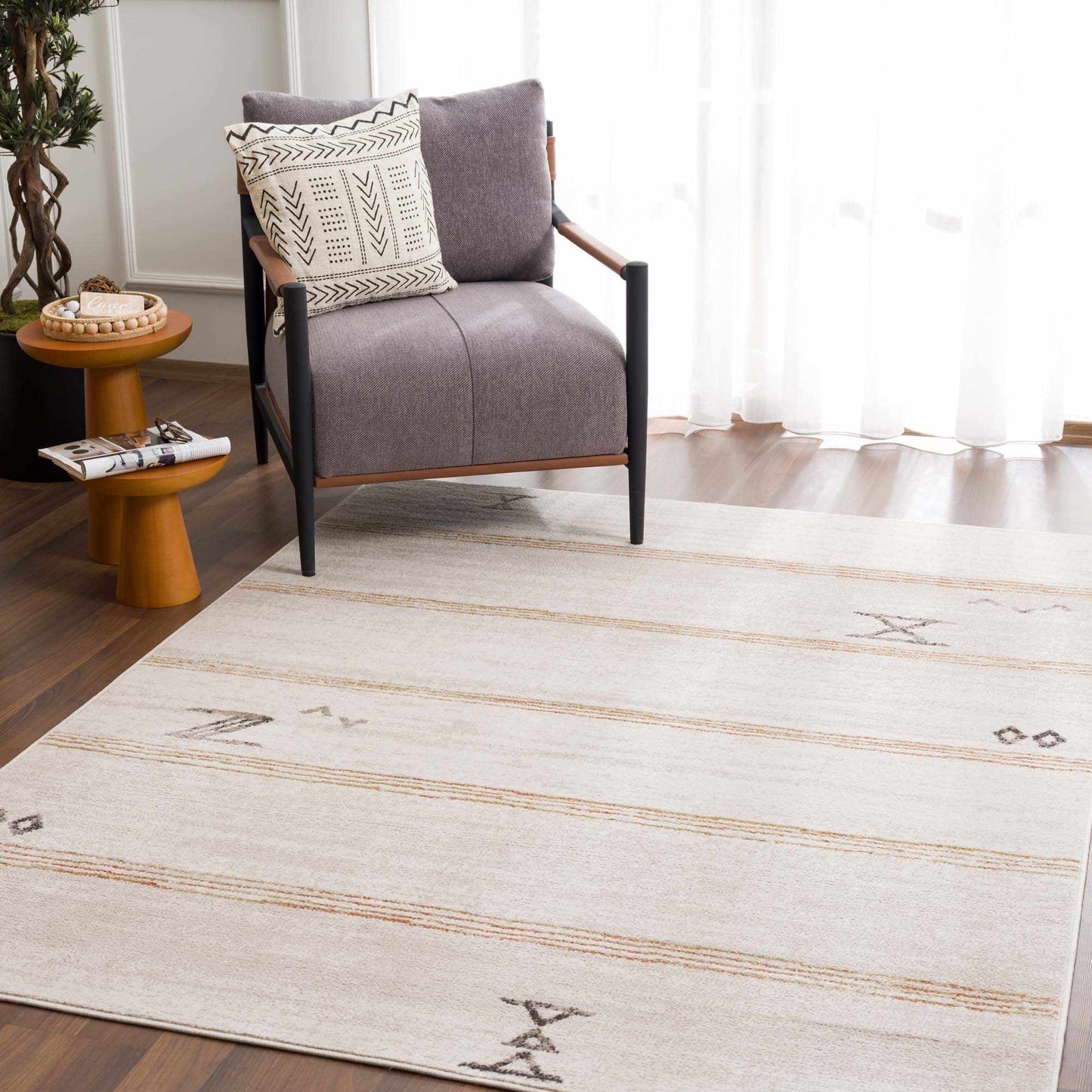 Deja Cream & Gold Area Rug - Clearance