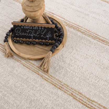 Deja Cream & Gold Area Rug - Clearance