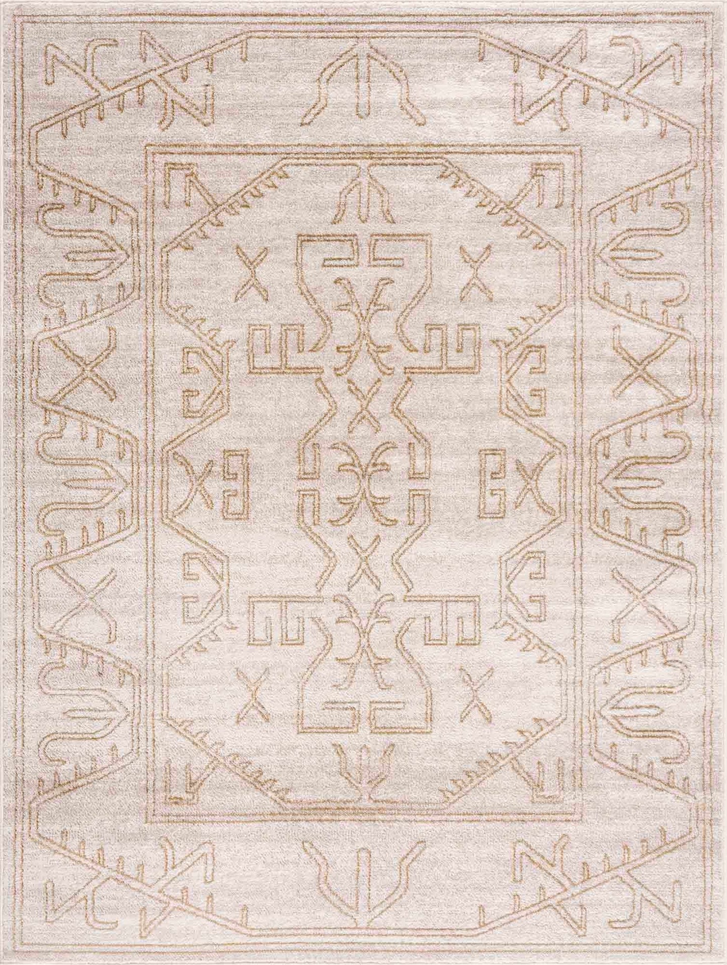 Divya Cream & Gold Area Rug - Clearance