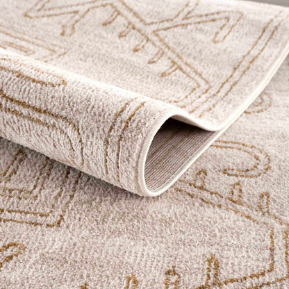 Divya Cream & Gold Area Rug - Clearance