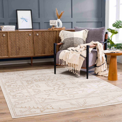 Divya Cream & Gold Area Rug - Clearance