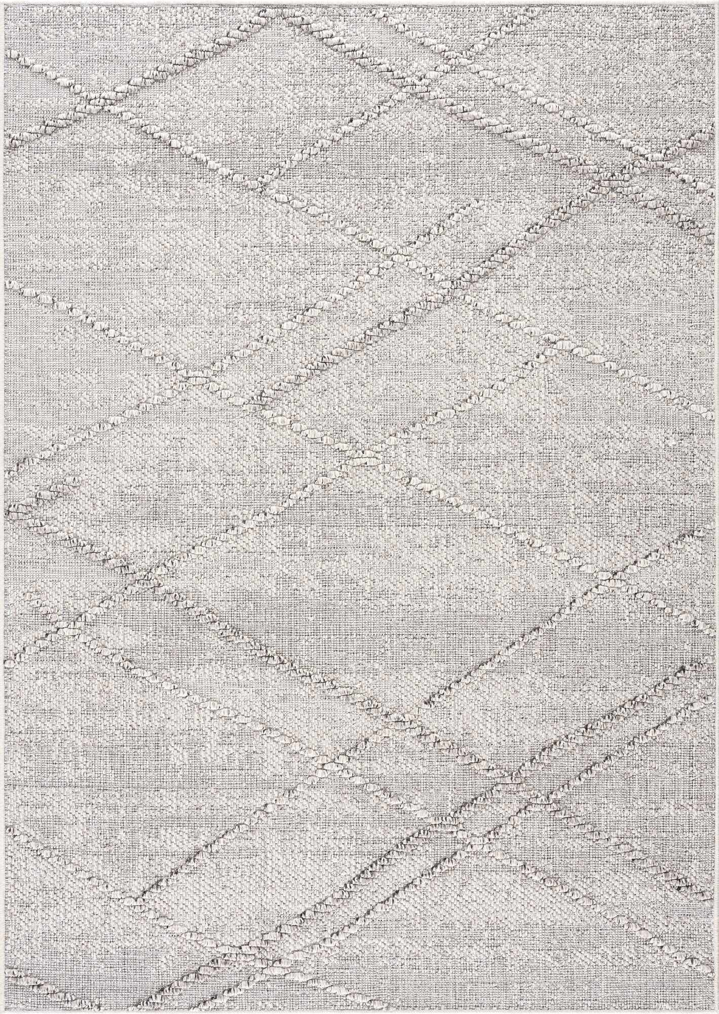 Baqer Bone & Taupe Textured Performance Rug - Clearance