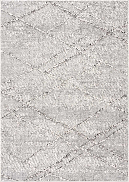 Baqer Bone & Taupe Textured Performance Rug - Clearance