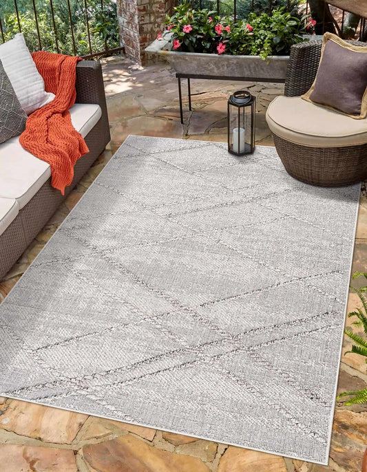 Baqer Bone & Taupe Textured Performance Rug - Clearance